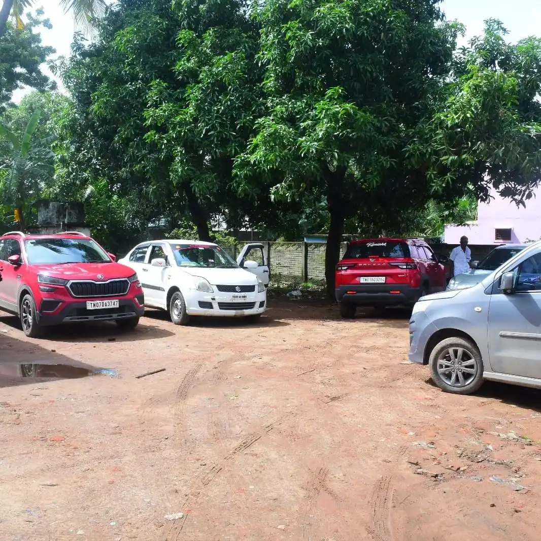 Secure and Spacious Car Parking at Hotel Aishwariyam